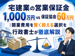 宅建業の営業保証金1,000万円 vs 保証協会60万円