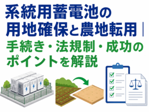 系統用蓄電池の用地確保と農地転用|手続き・法規制・成功のポイントを行政書士が徹底解説
